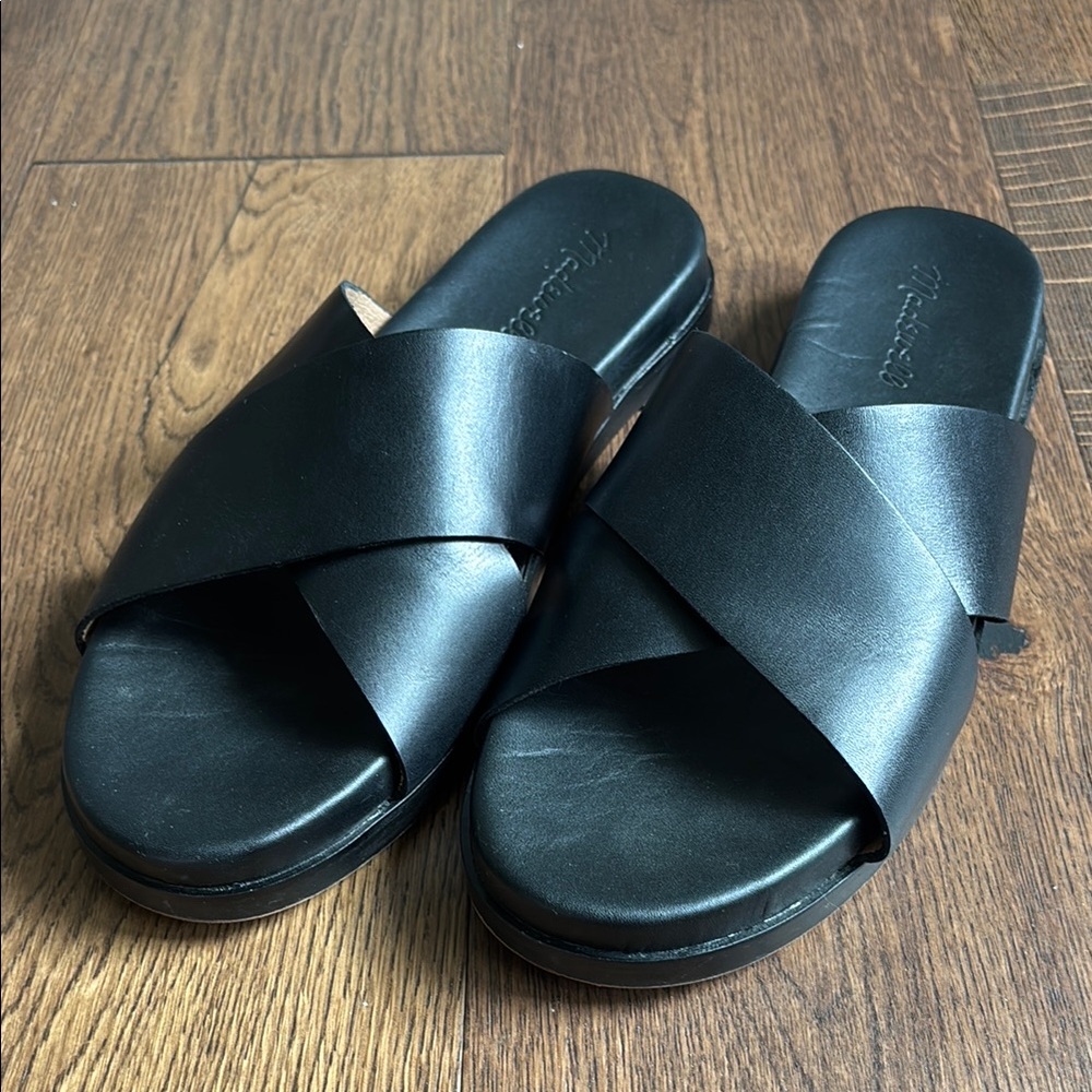 Madewell Black Leather Sandals